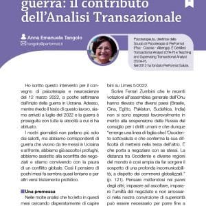 La salute mentale ai tempi del covid e della guerra: il contributo dell'Analisi Transazionale