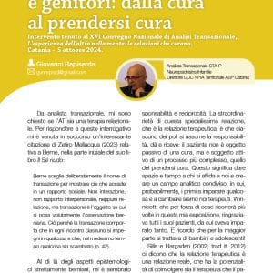 Bisogni relazionali di bambini, adolescenti e genitori: dalla cura al prendersi cura