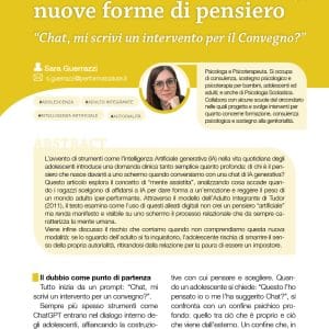 LA MENTE ASSISTITA Adolescenti, ChatGPT e nuove forme di pensiero