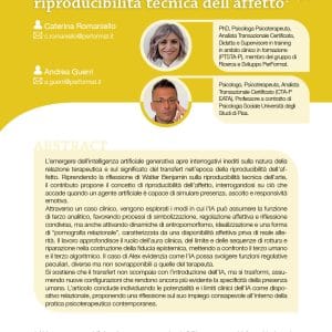 La Morte del Transfert? Psicoterapia e IA nell'era della riproducibilità tecnica dell'affetto